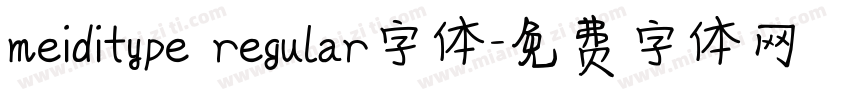 meiditype regular字体字体转换